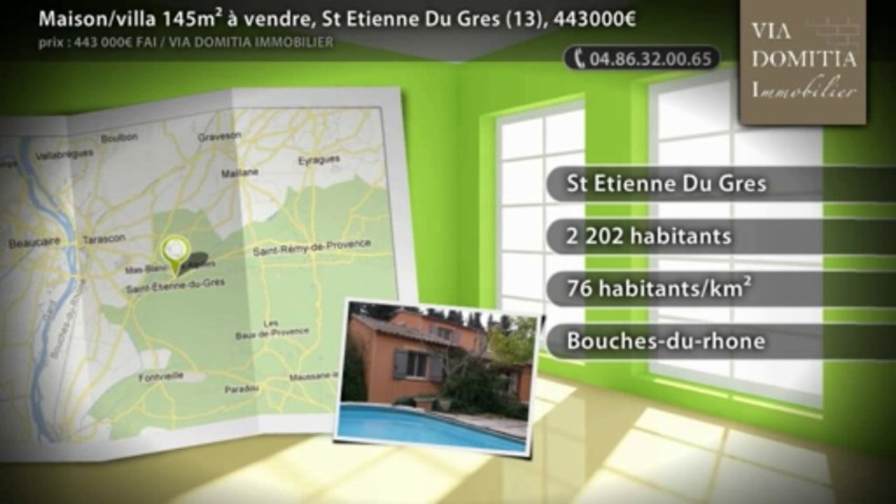 Maison/villa 145m² à vendre, St Etienne Du Gres (13), 443000€