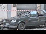 Napoli - Maltempo, calcinacci su auto a Fuorigrotta (20.11.13)