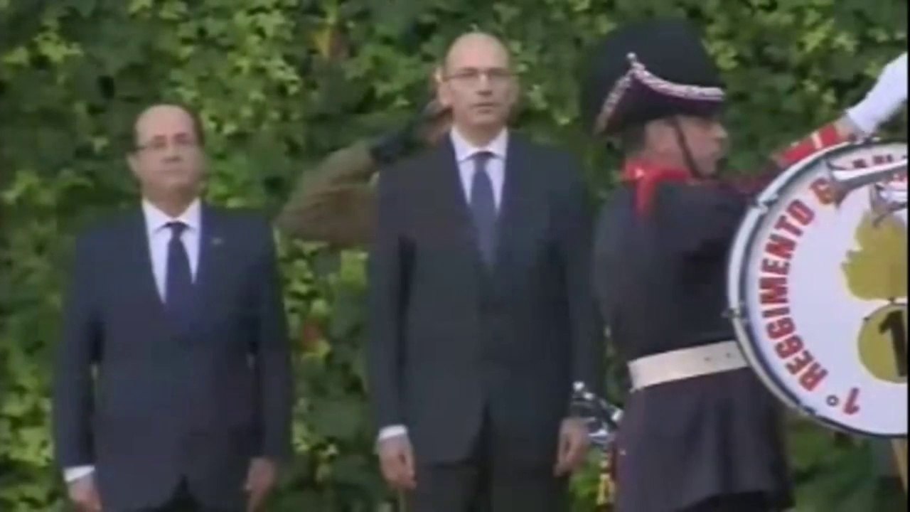 Roma - Vertice Italia-Francia, l'arrivo a Villa Madama (20.11.13)