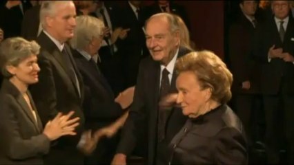 Jacques Chirac et François Hollande s'affichent ensemble au Quai Branly