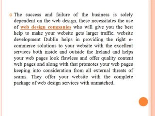 Get professional help from web development Dublin- enhance business growth
