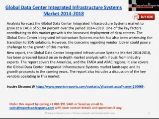 ReportsnReports: Global Data Center Integrated Infrastructure Systems Industry 2018