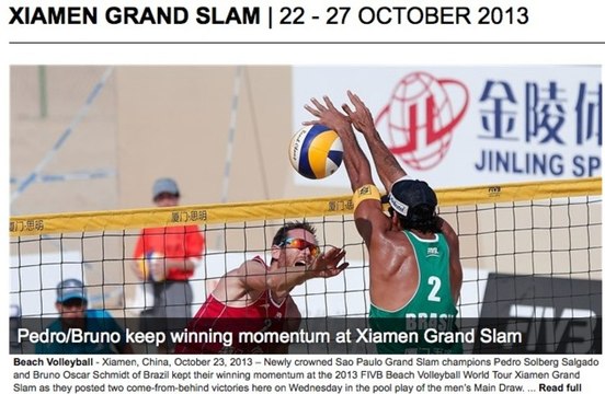 Brasil vs Italie Gran Slam FIVB de Xiamen film 2: pedro/bruno contre tomatis / ranghieri