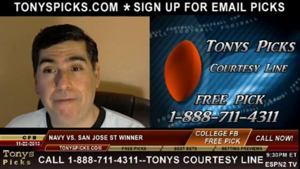 San Jose St Spartans vs. Navy Midshipmen Pick Prediction College Football Odds