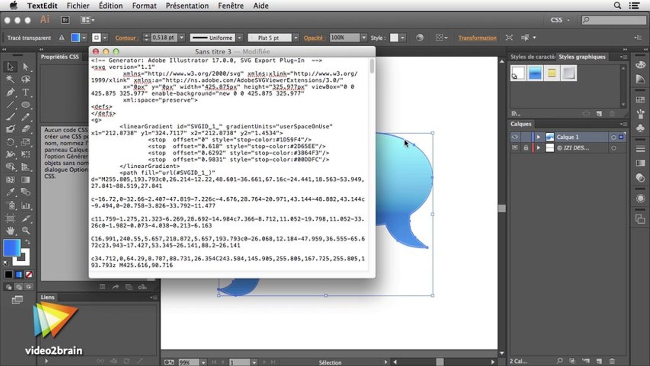 Tutoriel Illustrator CC : Export SVG avec Illustrator CC | video2brain.com