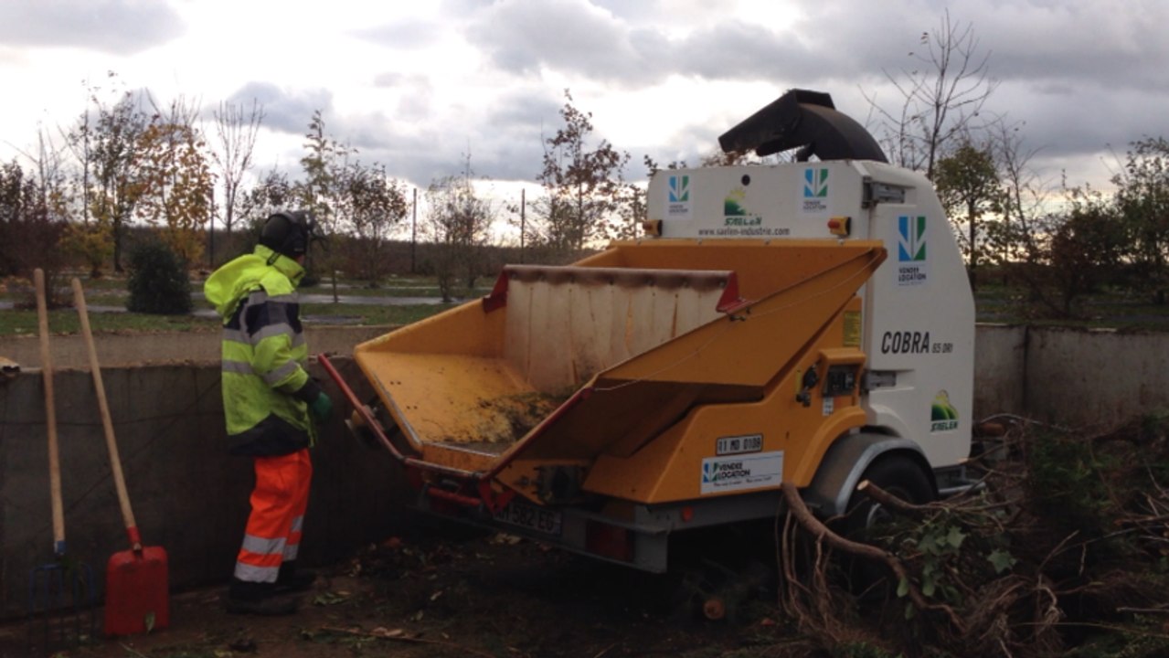Broyage des déchets verts