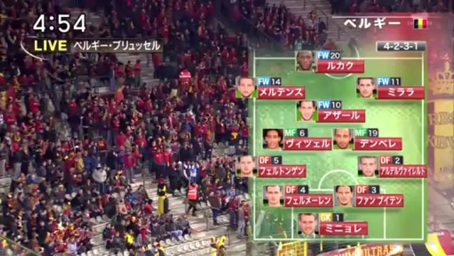 サッカー国際強化試合 日本代表ｖｓベルギー 試合前