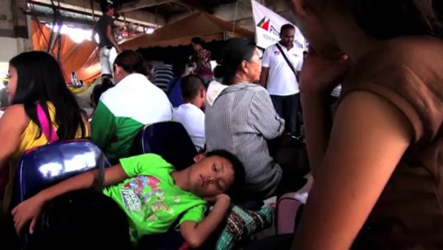 Tacloban (Philippines) 17/11/2013 The Malaysian army evacuated the people of Tacloban