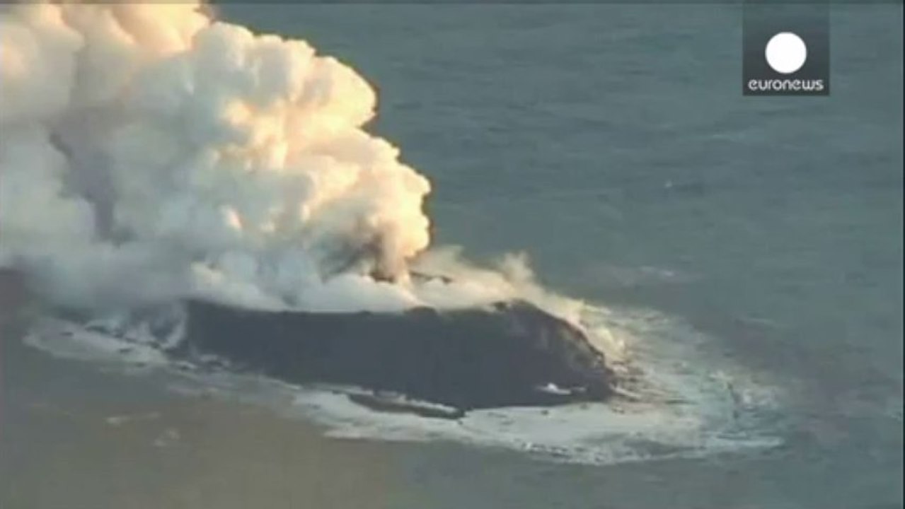 New island emerges from sea after volcano erupts near Japan