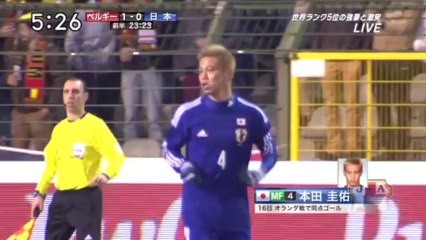 サッカー国際強化試合 日本代表ｖｓベルギー 前半