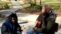Homeless Man Joins Carlos Whittaker for a Very Moving Performance_(360p)