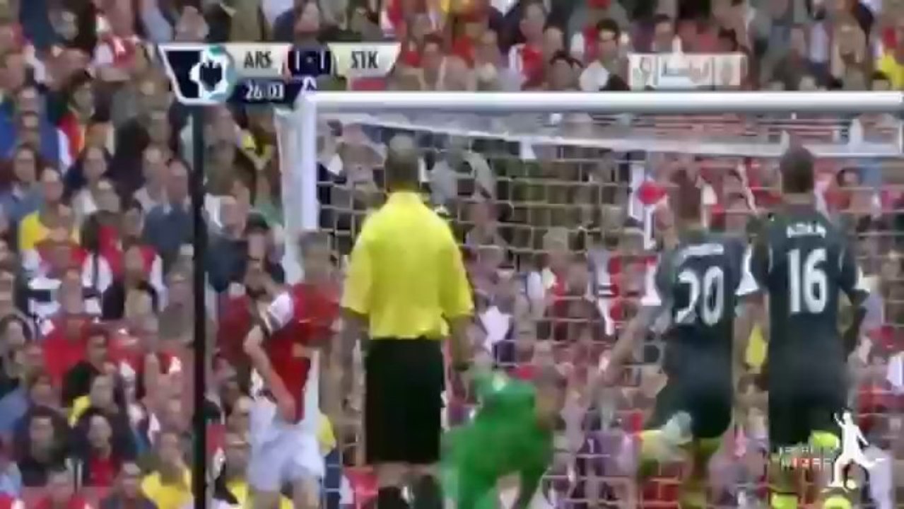 أهداف مباراة أرسنال 3-1 ستوك سيتي [علي سعيد الكعبي ]  الجولة الرابعة من الدوري الانجليزي 2013/2014
