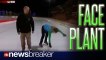 FACE PLANT!: Minneapolis Reporter Talks Effortless Ice Skating, Falls During Live Shot