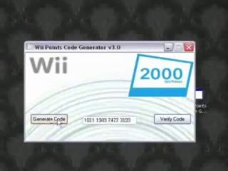 Free Wii Points Code Generator 2013 Updated and Working! 2013