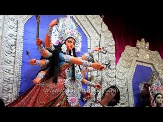 Durga Puja pandal packed with people: Kolkata