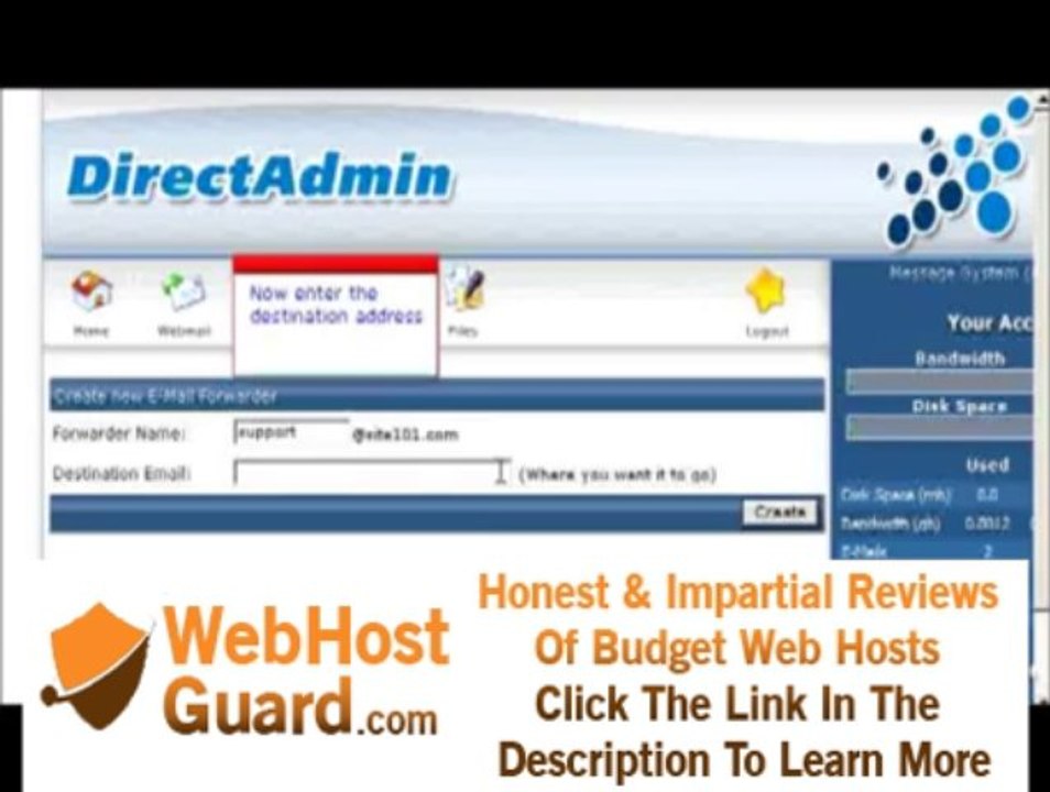 Direct Admin | Mail forwarder - Junga Hosting