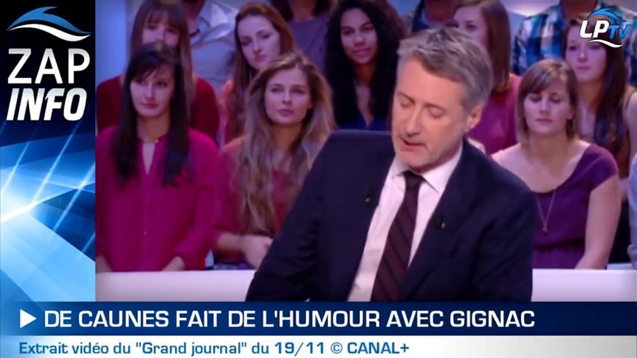 Zap : De Caunes fait de l'humour avec Gignac
