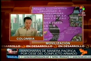 Miles de mujeres colombianas se movilizan por la paz en su país