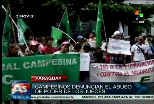 Campesinos paraguayos protestan contra violencia de Estado