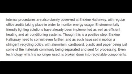 Erskine Hathaway - Commitment to the future