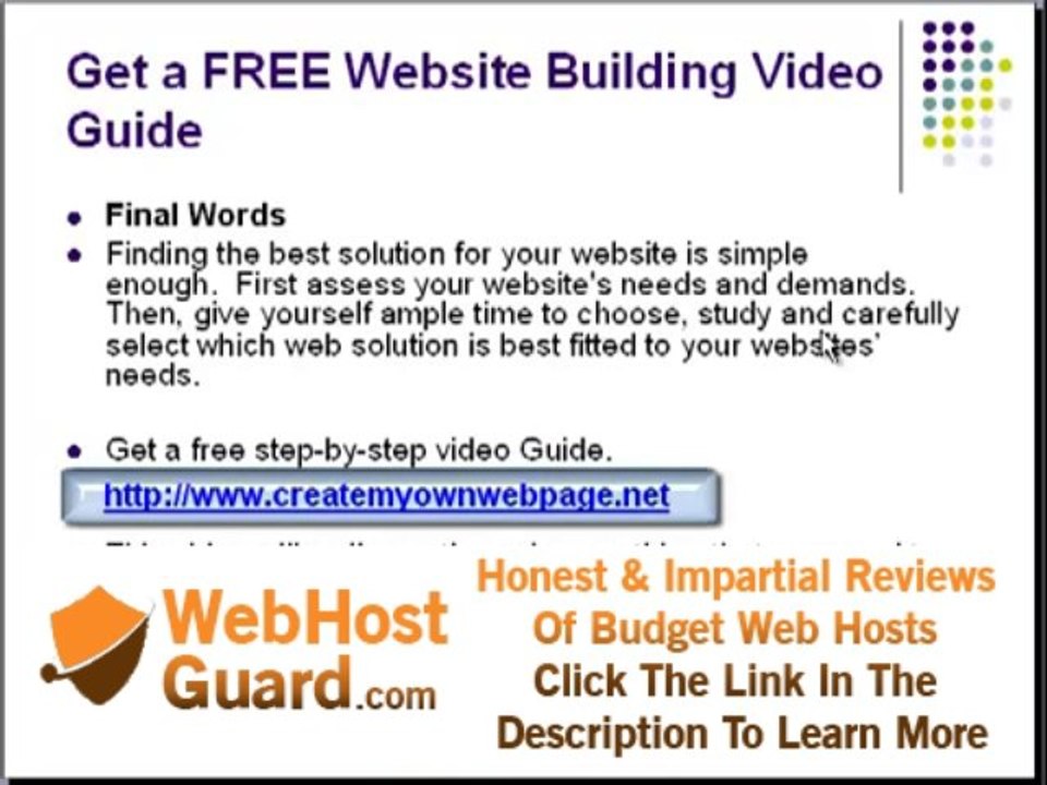 Make Your Own Websites successfully - Use the best hosting!