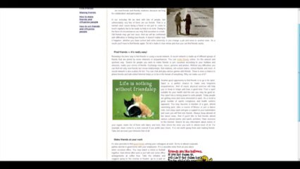 How to make friends - new website