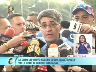 Inauguran acceso vial desde la autopista a El Valle en Caracas
