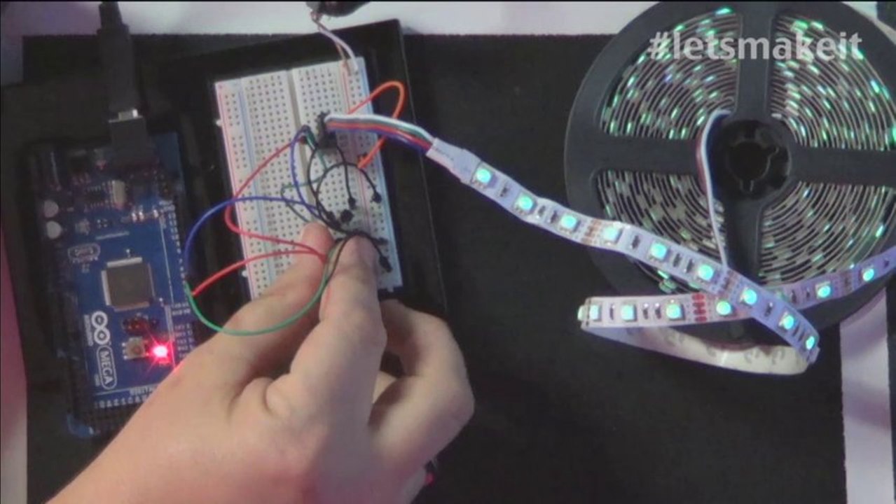 LED Light Strips and the Arduino - Let's Make It - Episode 44 - Tech-Zen.tv -Alixa.tv