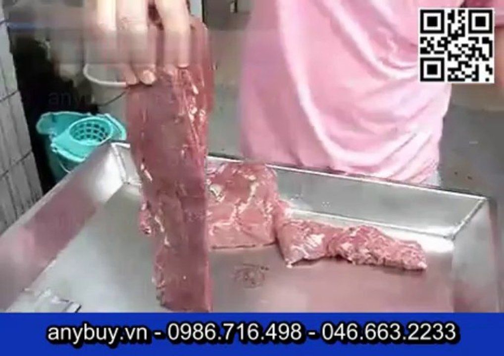 Máy thái thịt sống, máy thái thịt đông lạnh anybuy.vn
