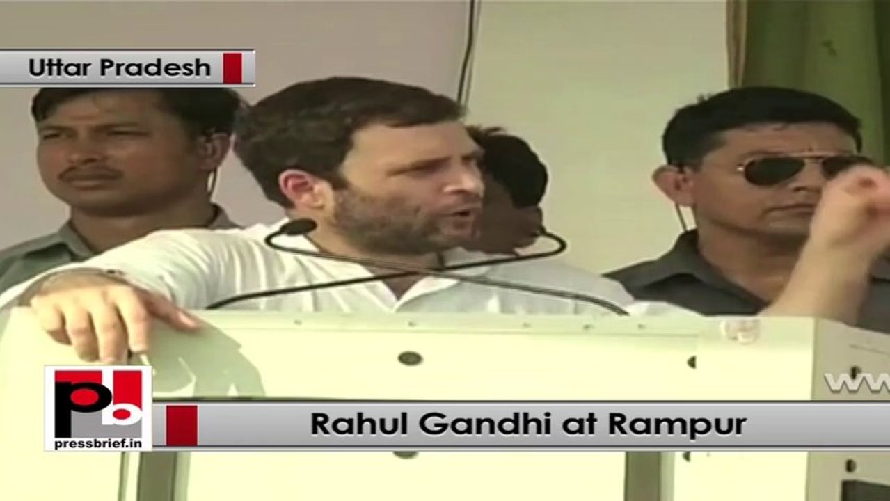 Rahul Gandhi in Rampur recalls Rajiv Gandhi and Panchayati Raj