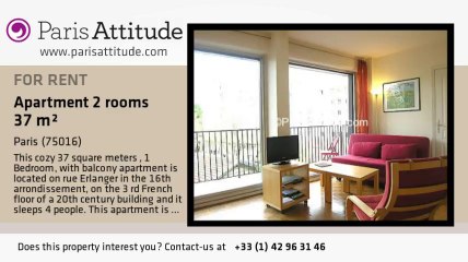 1 Bedroom Apartment for rent - Auteuil, Paris - Ref. 7222