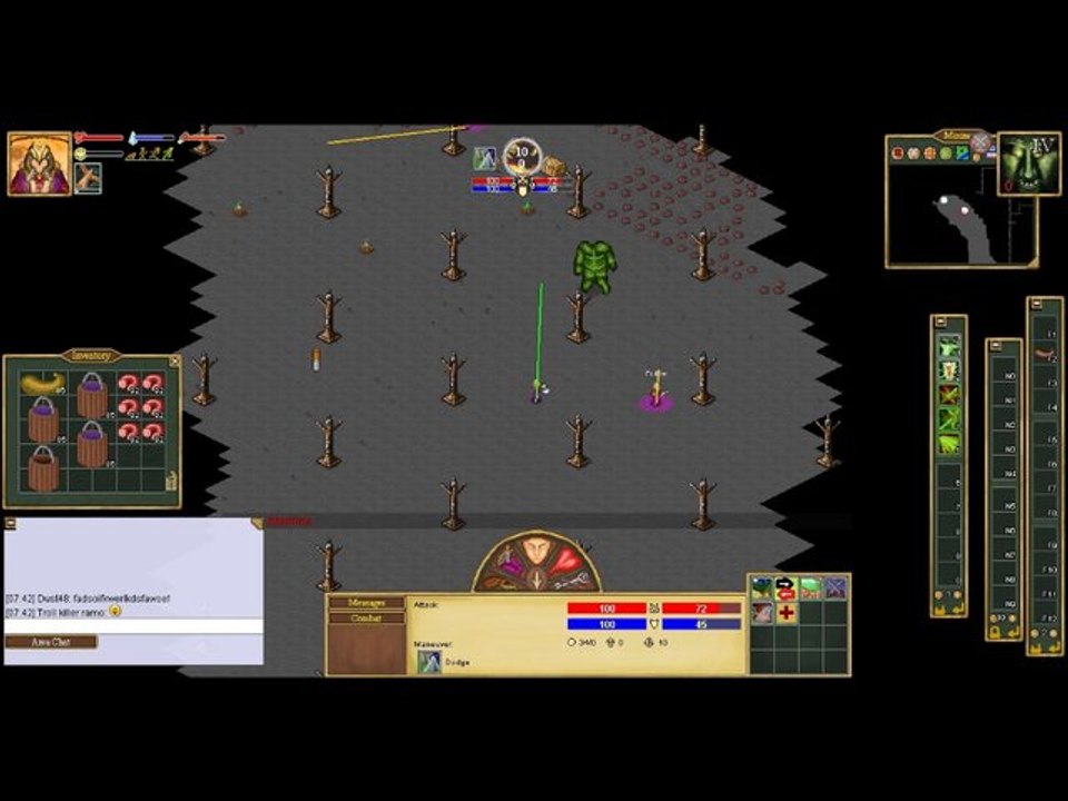 Haven and hearth level 4 troll kill with 3 fresh spawned alts + equipment