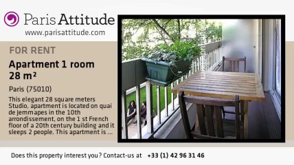 Studio Apartment for rent - Canal St Martin, Paris - Ref. 7318