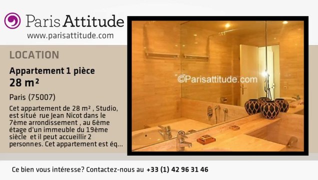 Appartement Studio à louer - Tour Eiffel, Paris - Ref. 863