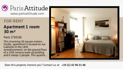 Studio Apartment for rent - Sacré Cœur, Paris - Ref. 8869