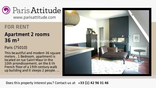 1 Bedroom Apartment for rent - Canal St Martin, Paris - Ref. 5485