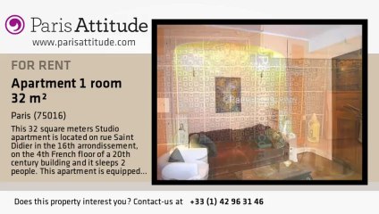 Studio Apartment for rent - Trocadéro, Paris - Ref. 3707