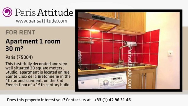 Studio Apartment for rent - Centre George Pompidou, Paris - Ref. 6332