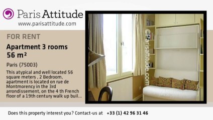 2 Bedroom Apartment for rent - Arts et Métier, Paris - Ref. 7477