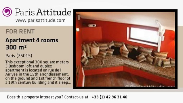3 Bedroom Loft for rent - Montparnasse, Paris - Ref. 3430