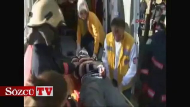 Maltepe'de beton mikseri devrildi