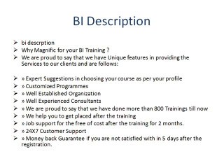 sap bi training @(+91 9052666559)magnific