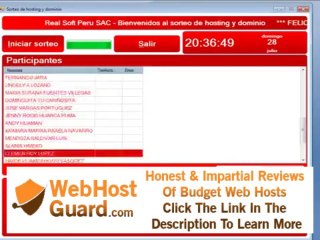 Resultado del sorteo Hosting y dominio - Real Soft Peru SAC