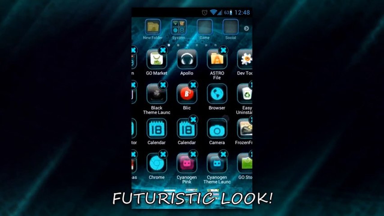 Cyanogen Theme Go Launcher
