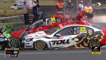 V8 Supercars Phillip Island 2013 Race1 Brutal crash Premat Courtney