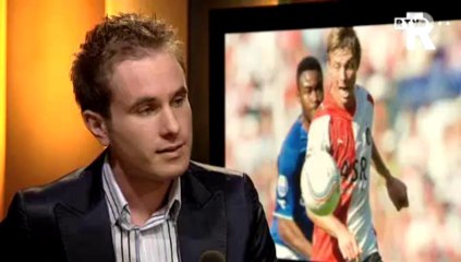 30-10-09 Jon Dahl Tomasson te gast bij FC Rijnmond