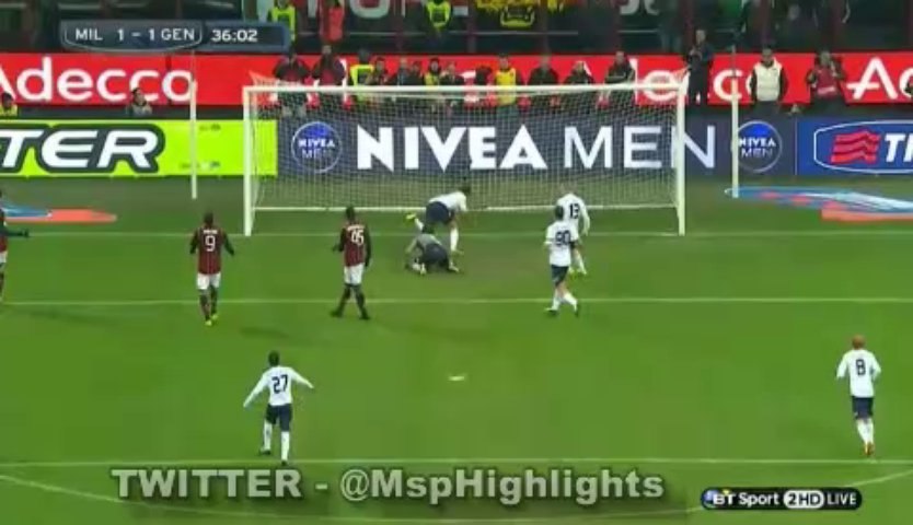 Balotelli penalty miss vs Genoa