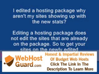 Hostgator FAQ : I edited a hosting package why aren&#39;t my sites showing up with the new stats?