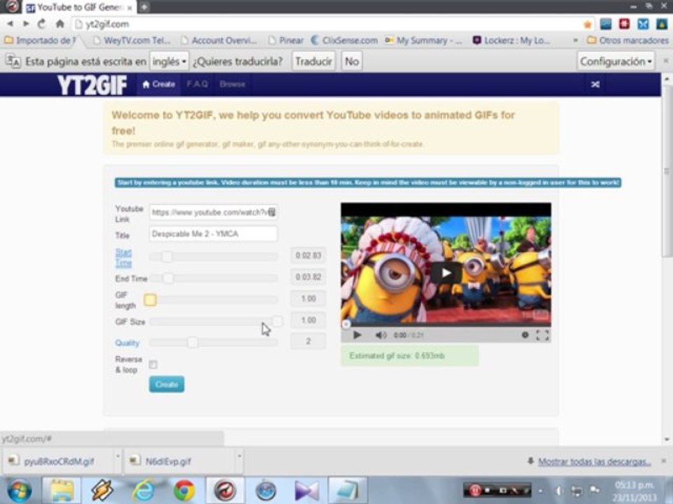 Como convertir videos de Youtube en Gif Animados