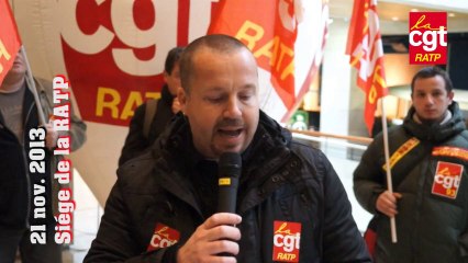 CGT-RATP dans l'action 21 NOV 2013